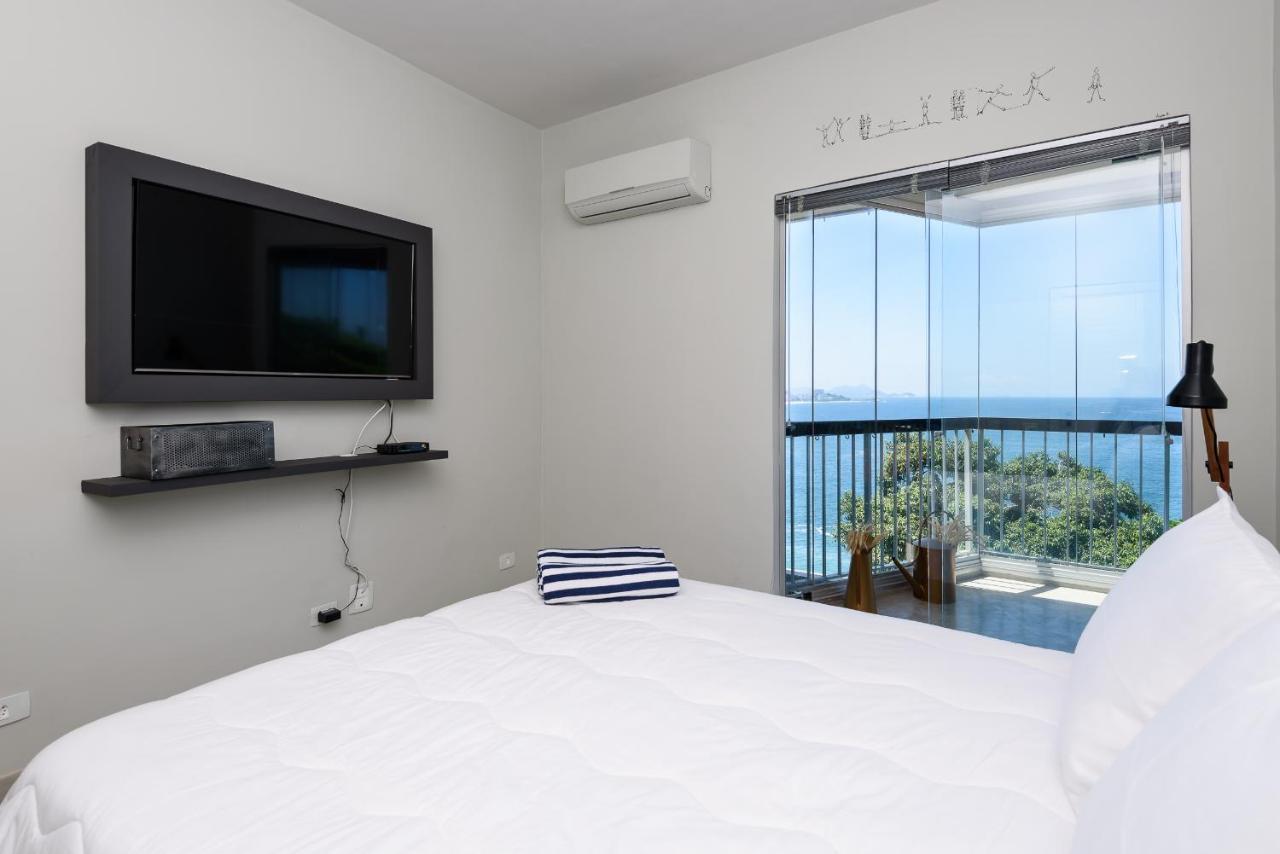 Ocean Blue Moderno com Vista Espetacular ao lado do Leblon na frente da Escola Stella Maris Garagem Internet Veloz 2 Smart TVs Piscina Sauna Apartamento *
